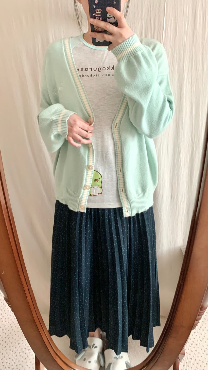 파스텔 민트 스쿨 가디건 상품이미지7