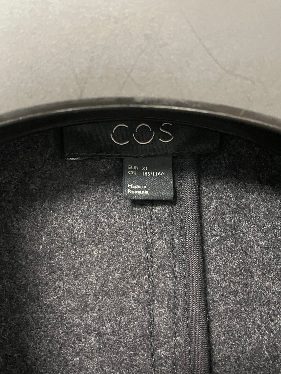 COS 코스 숏 울 자켓 다크 그레이 XL 상품이미지7