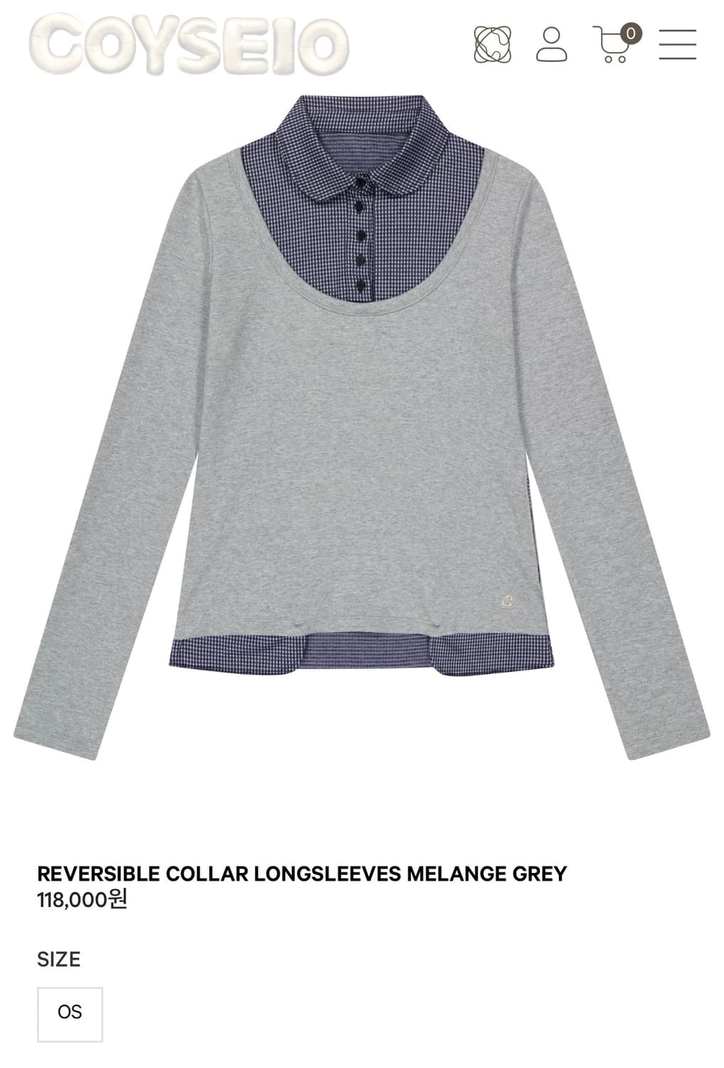 코이세이오 리버시블 롱슬리브 상품이미지1