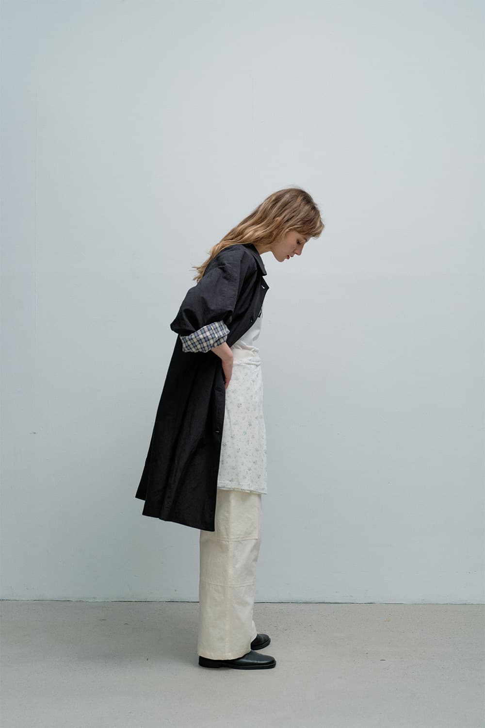 모데스트무드 파우더 트렌치코트 블랙 Powder Trench Coat ( 상품이미지6