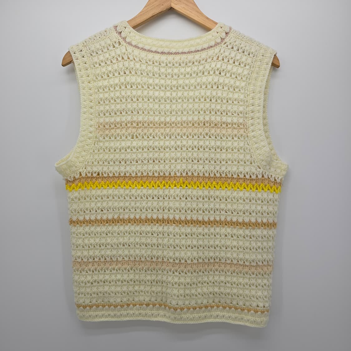 아이보리 뜨개 조끼 빈티지 스타일 상품이미지7