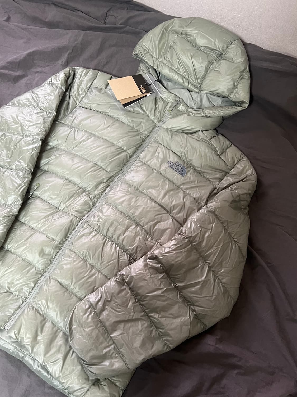 (L) 노스페이스 마티에 경량패딩 라이트 카키 덕다운 새상품 상품이미지1