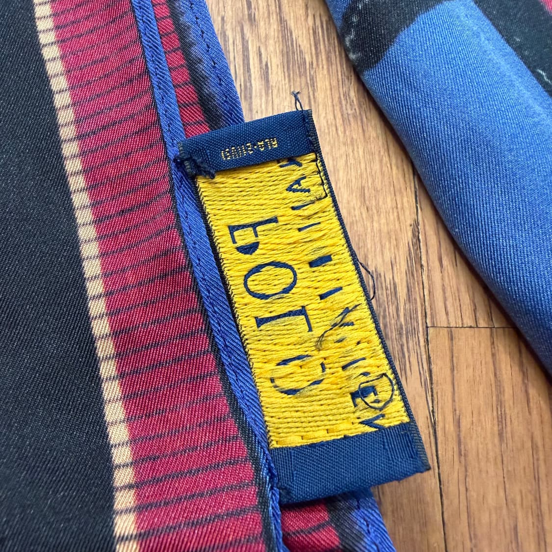 폴로 랄프로렌 블루 실크 스카프  상품이미지3