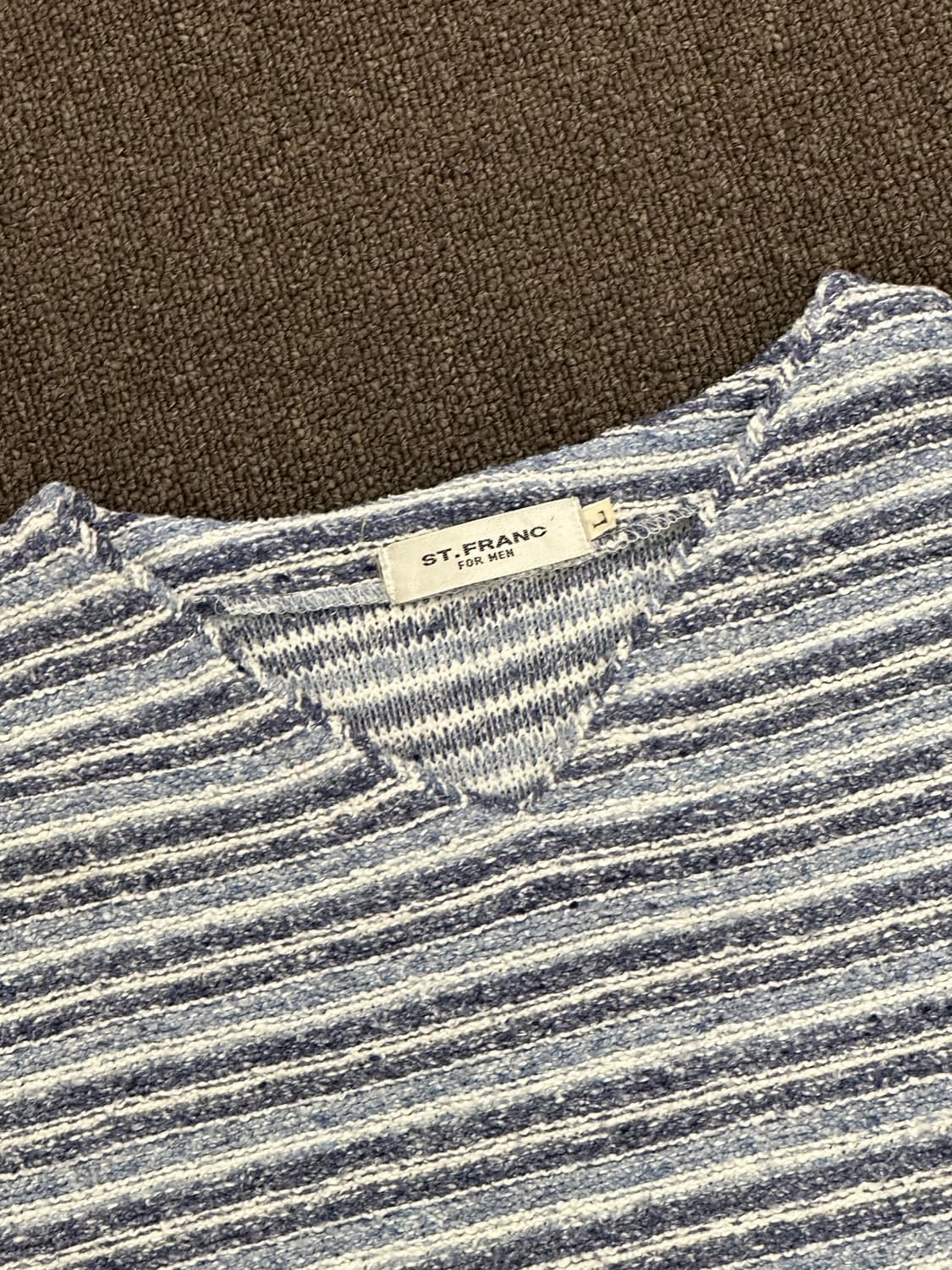 L)ST.FRANC 빈티지 멀티스트라이프 v넥 니트 상품이미지3