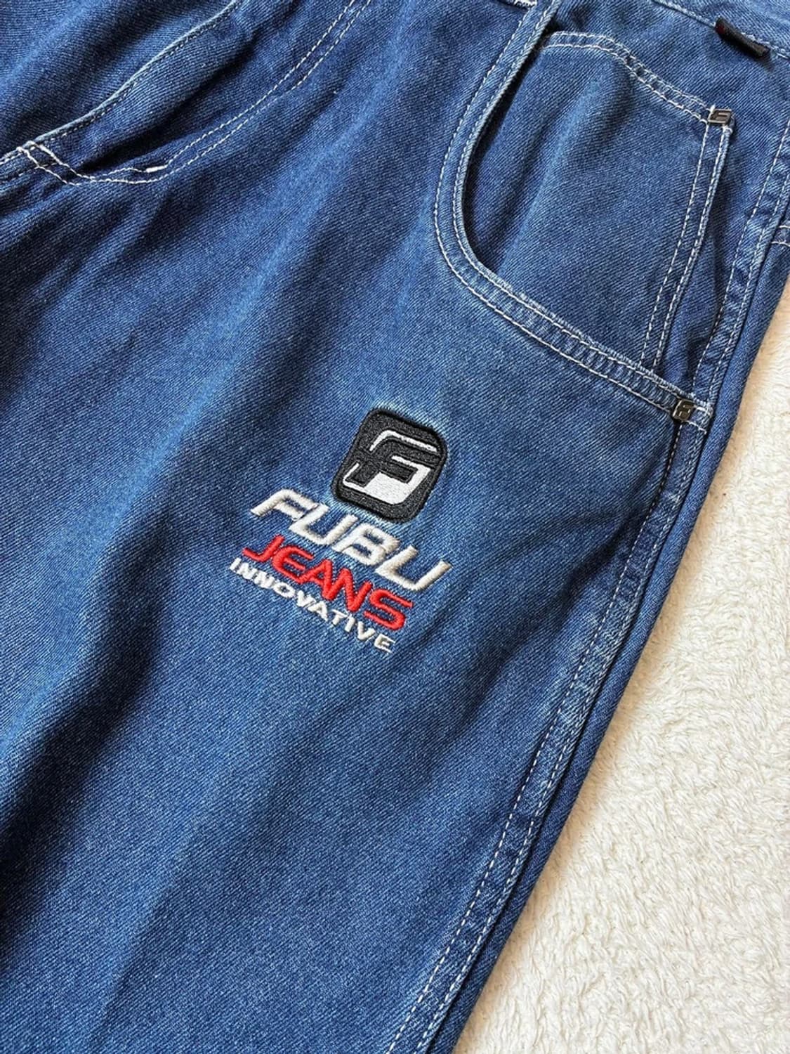 푸부 FUBU 00's 밀레니엄 테이퍼드핏 데님 팬츠 PN7357 상품이미지4