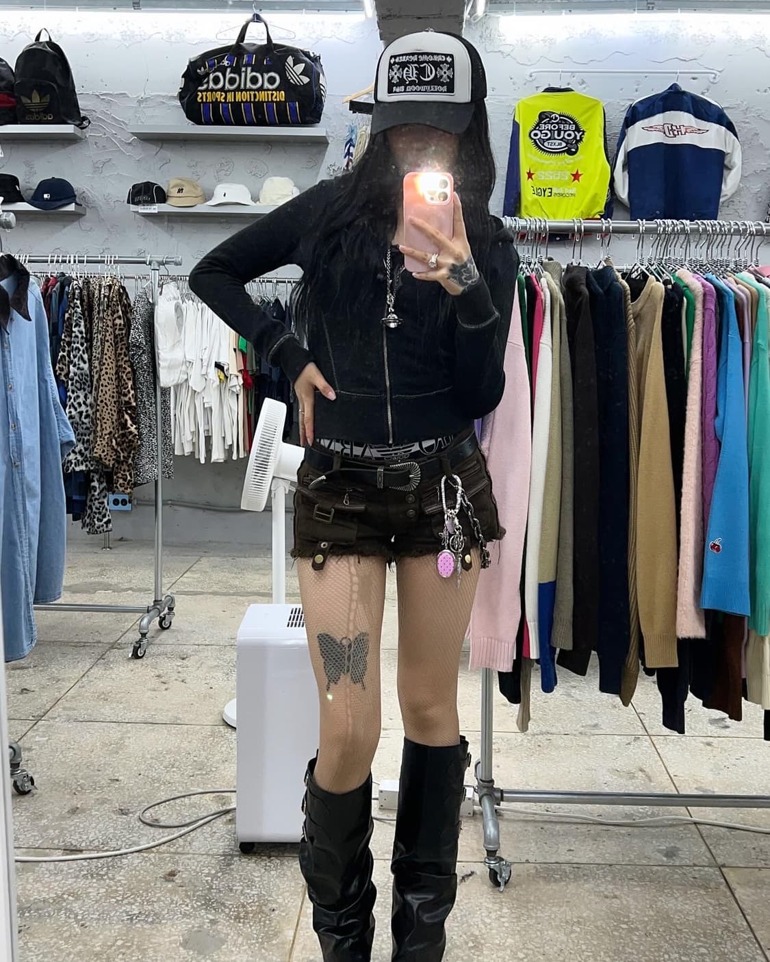 빈티지 y2k 글리터 후드집업 상품이미지4