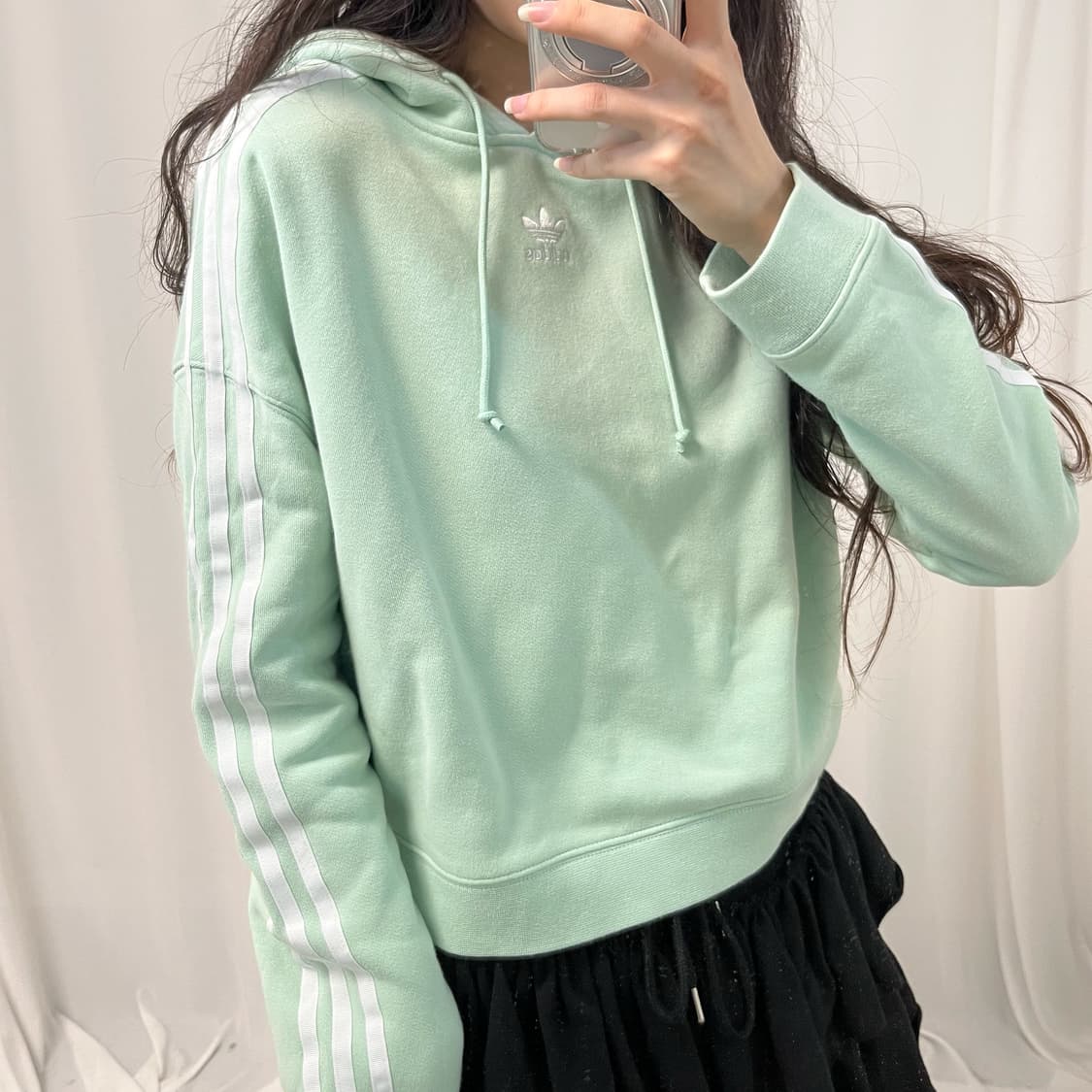 Adidas mint Firebird logo hoodie 상품이미지3