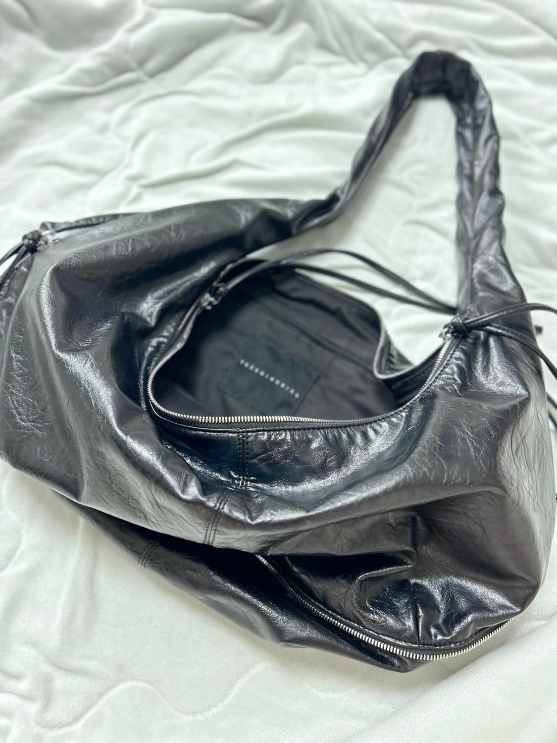 트리밍버드 Zipper Finishing Leather Hobo Bag 상품이미지8