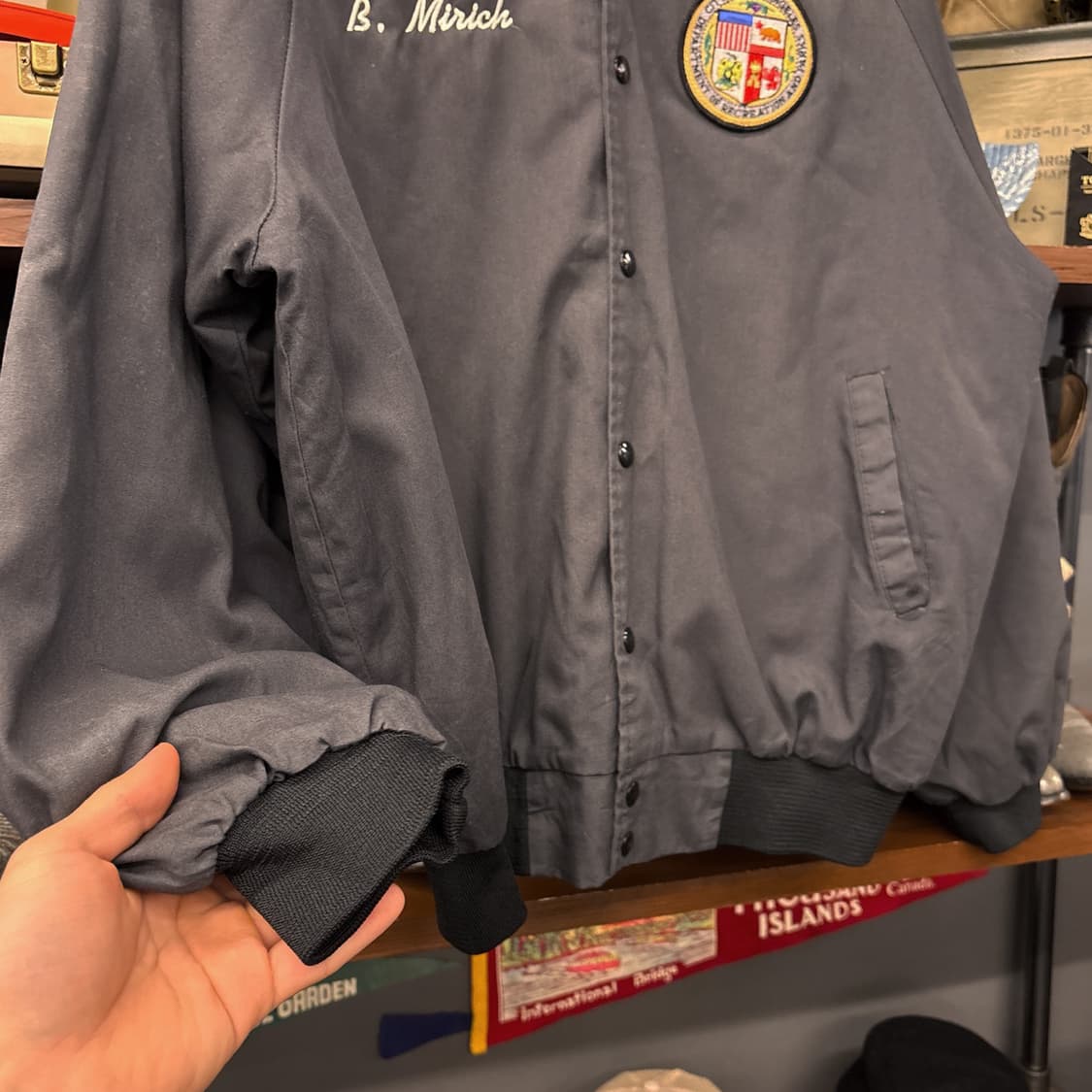 90s 하트웰 로스엔젤레스 씰패치 코튼 믹스 바시티 자켓 N782 상품이미지4