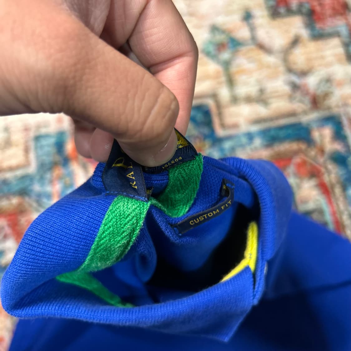 [L] 폴로 랄프로렌 블루 빅포니 카라 반팔 상품이미지4