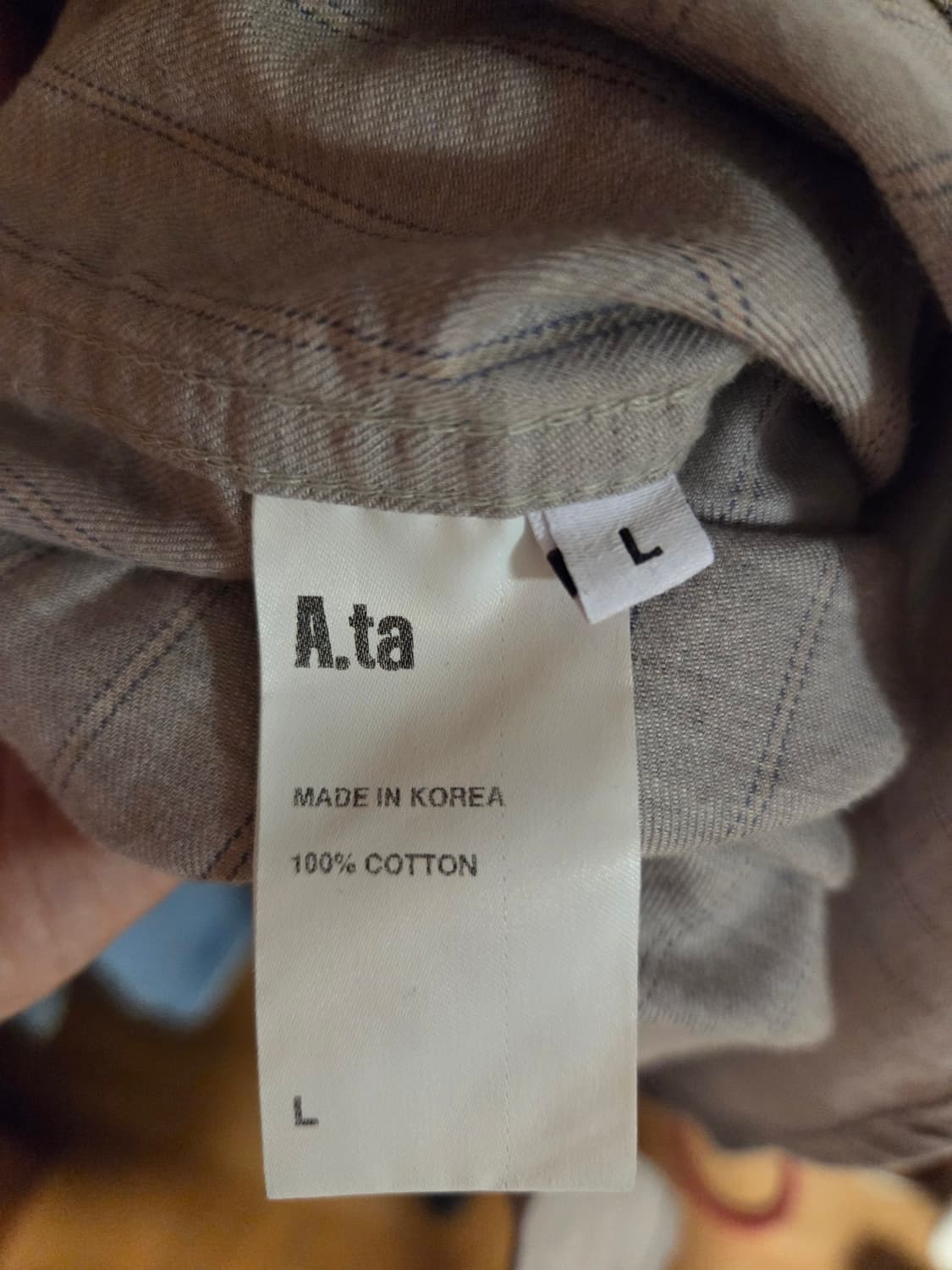 Ata 에이타 빈티지 심플 셔츠 L사이즈 상품이미지3