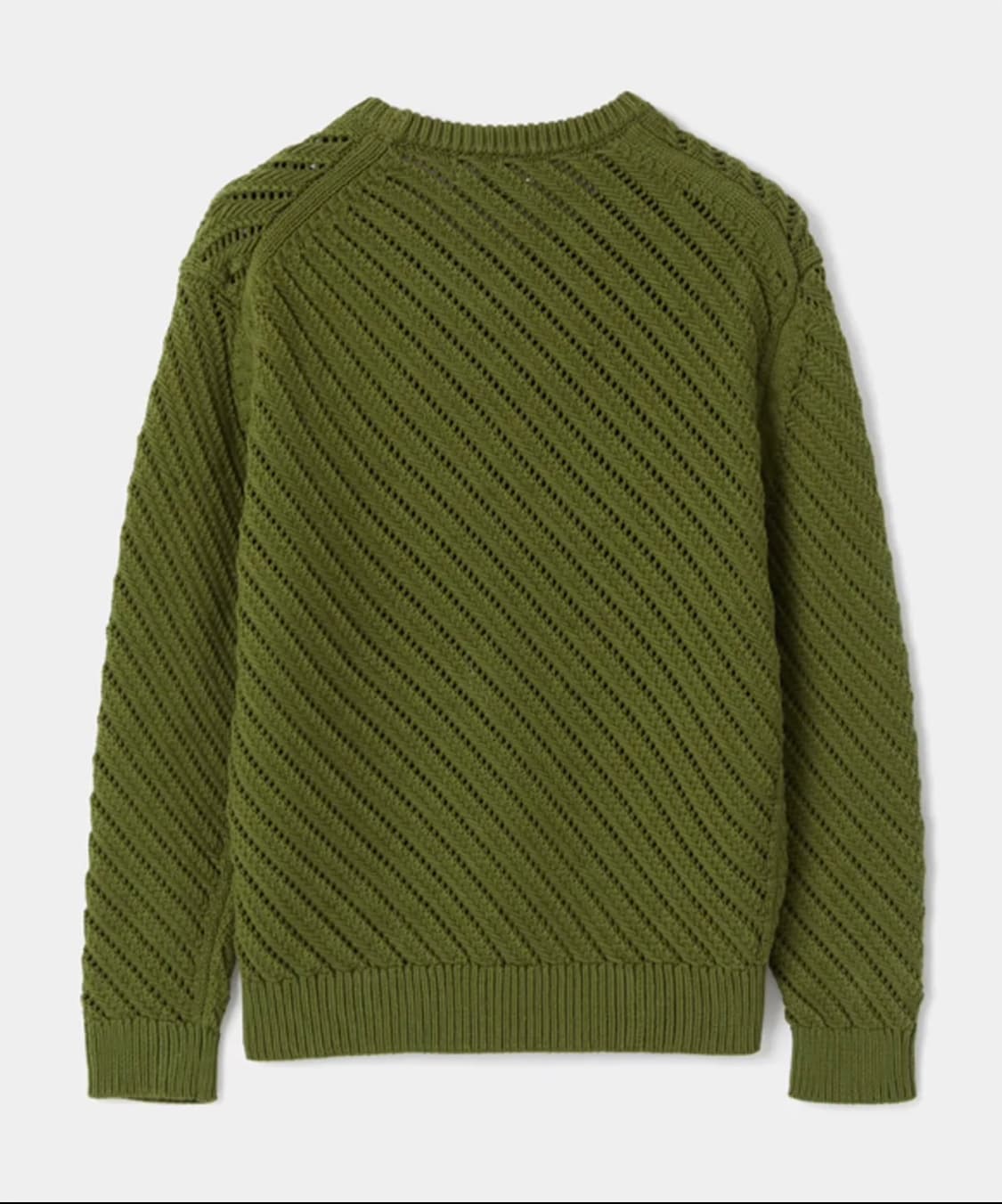 르마드 오블리크 시스루 라운드 니트 스웨터 그린 3 사이즈 L 상품이미지6