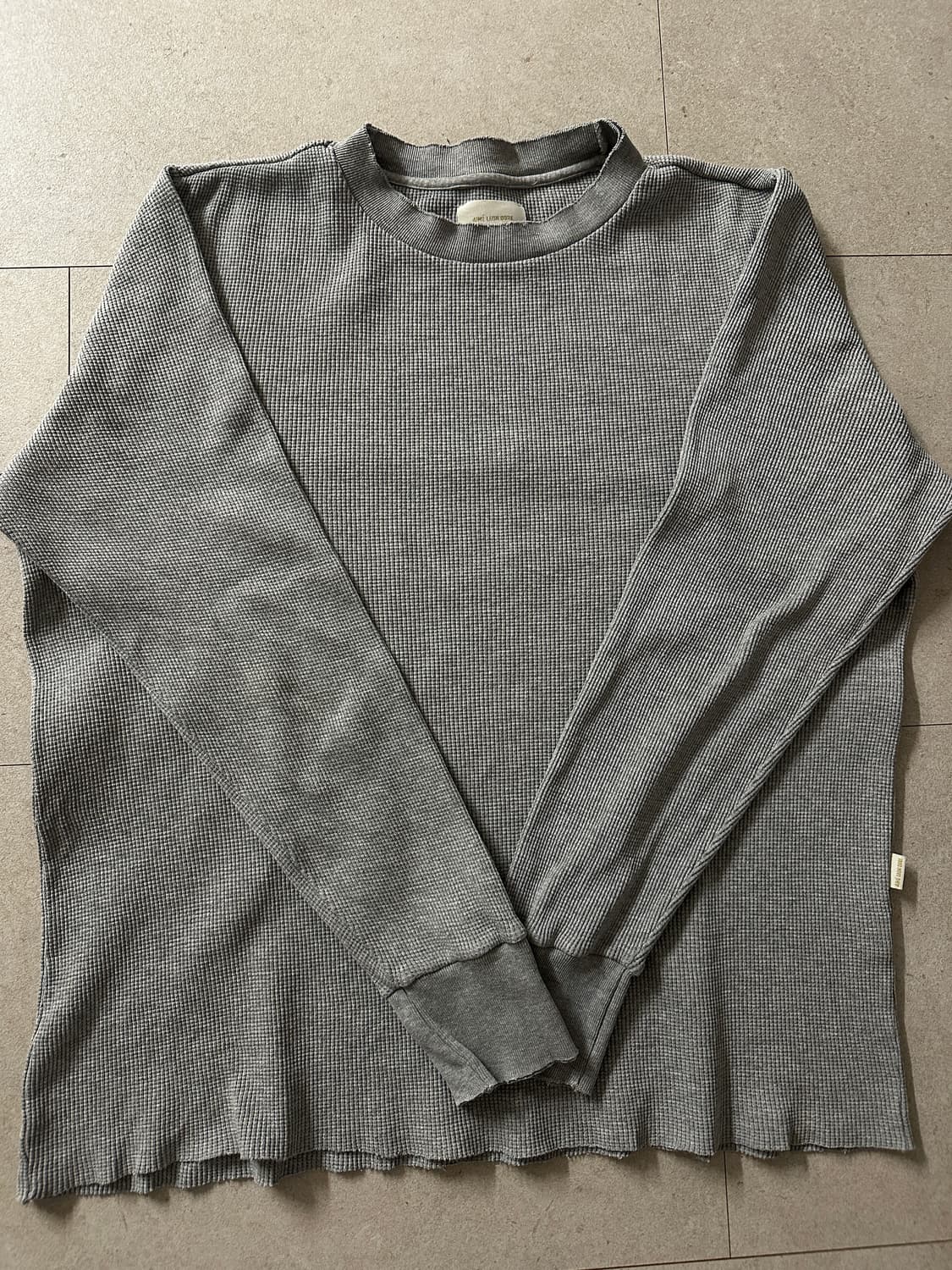 fw22 ald waffle thermal long sleeve grey 상품이미지1