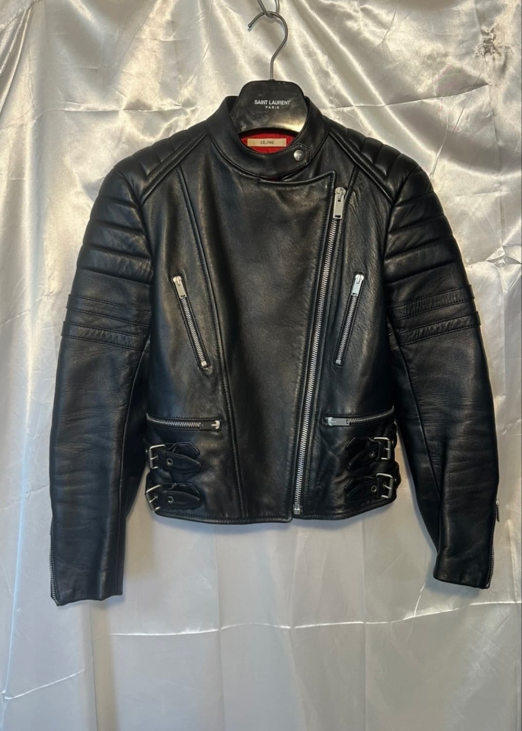 셀린느 피비 파일로 레더 바이커 자켓 상품이미지1