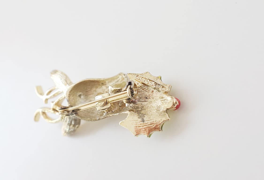 1970s 크리스마스 루돌프 빈티지브로치 빈티지악세사리 상품이미지9