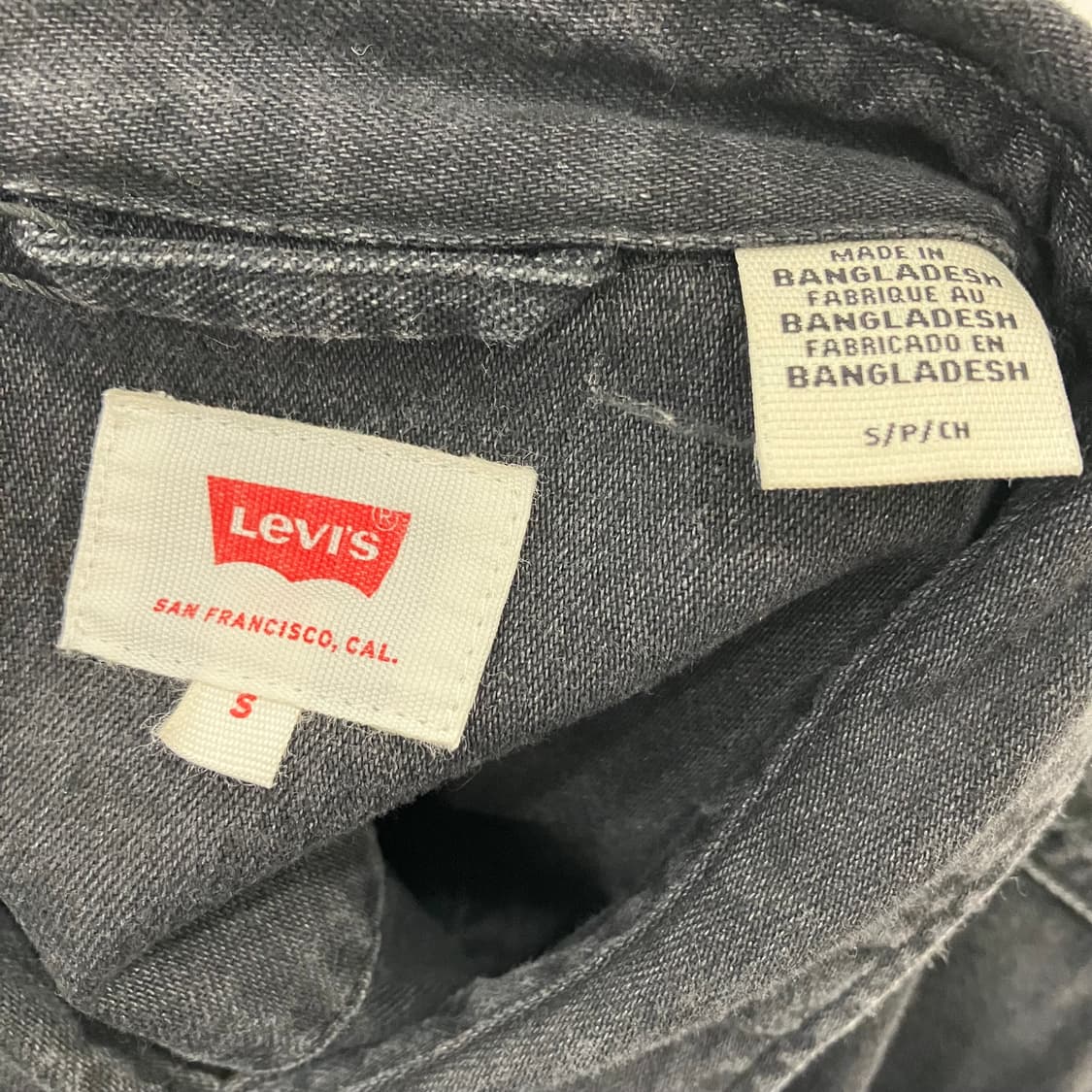 78 리바이스 웨스턴 데님 셔츠 흑청블랙 상품이미지3