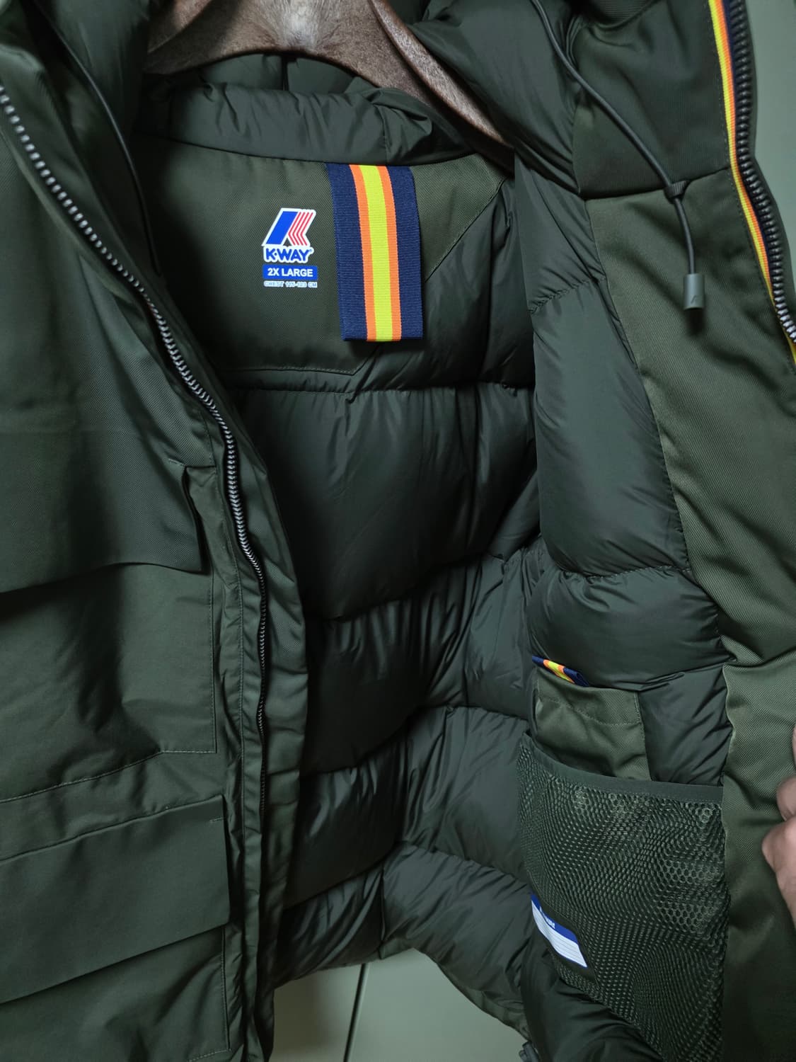 K-Way 까웨 오딘 패브릭 믹스 덕 다운 패딩 자켓 2XL 상품이미지4