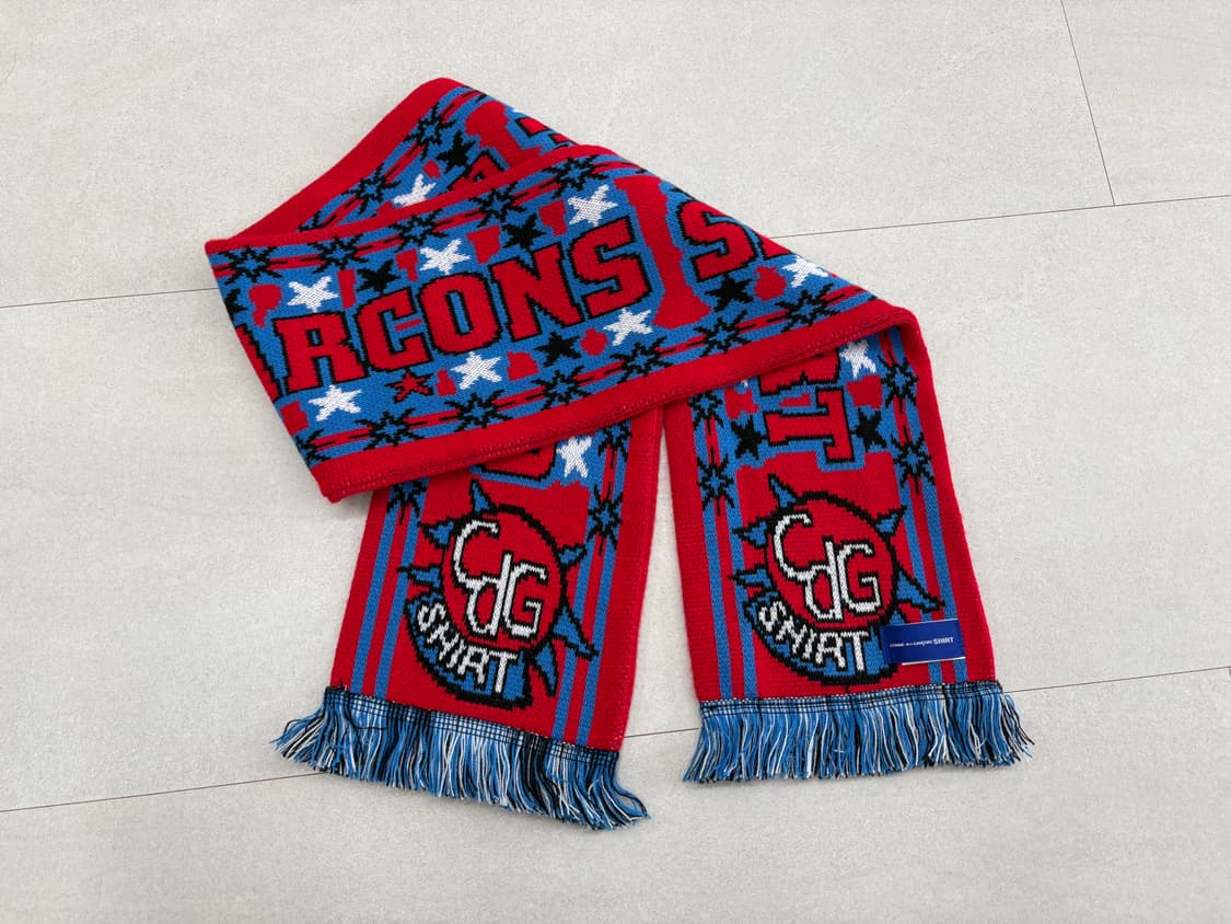 꼼데가르송 셔츠 니트 자카드 풋볼 스카프/머플러/목도리 상품이미지1