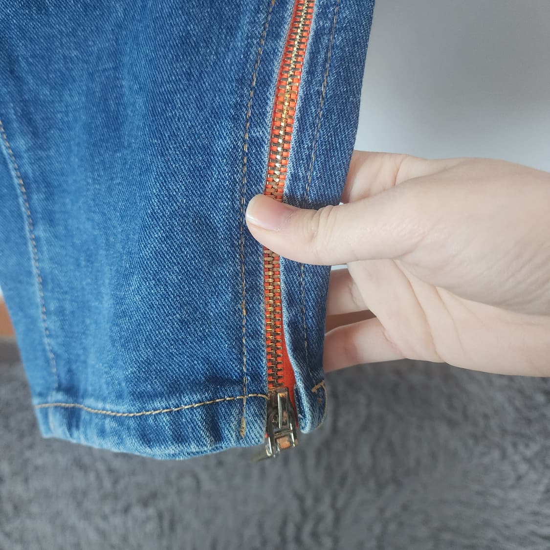 오렌지끈 데님 점프수트 상품이미지5