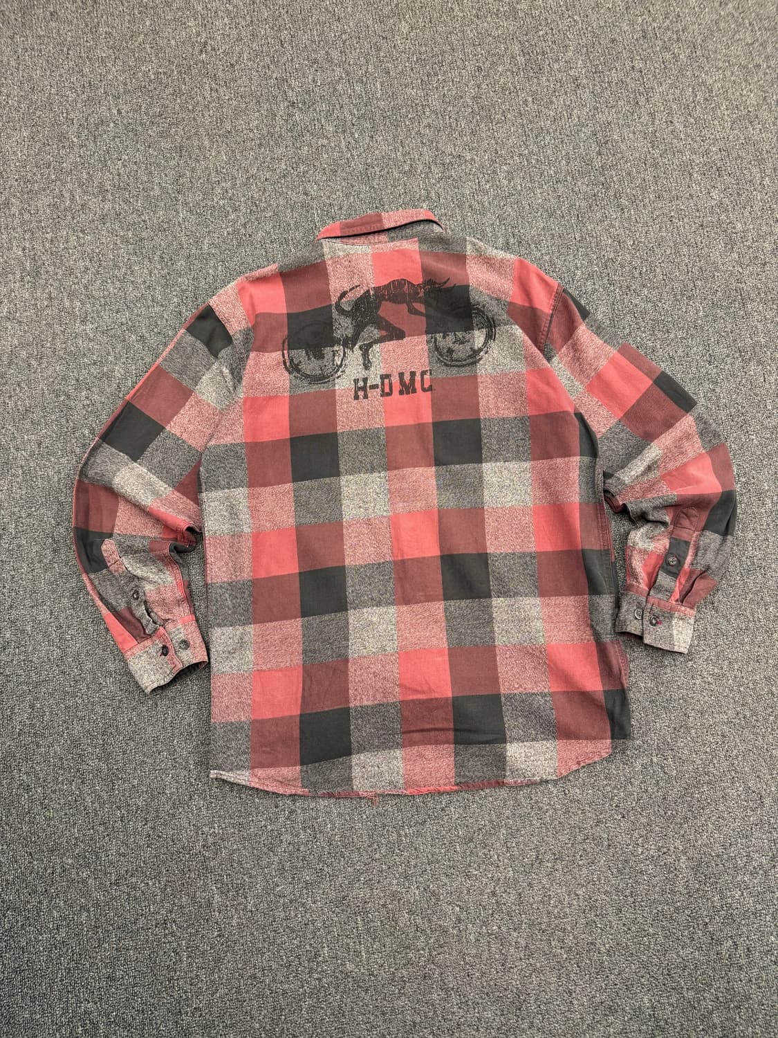 M)할리데이비슨 빈티지 후면 프린팅 체크 긴팔셔츠 상품이미지9