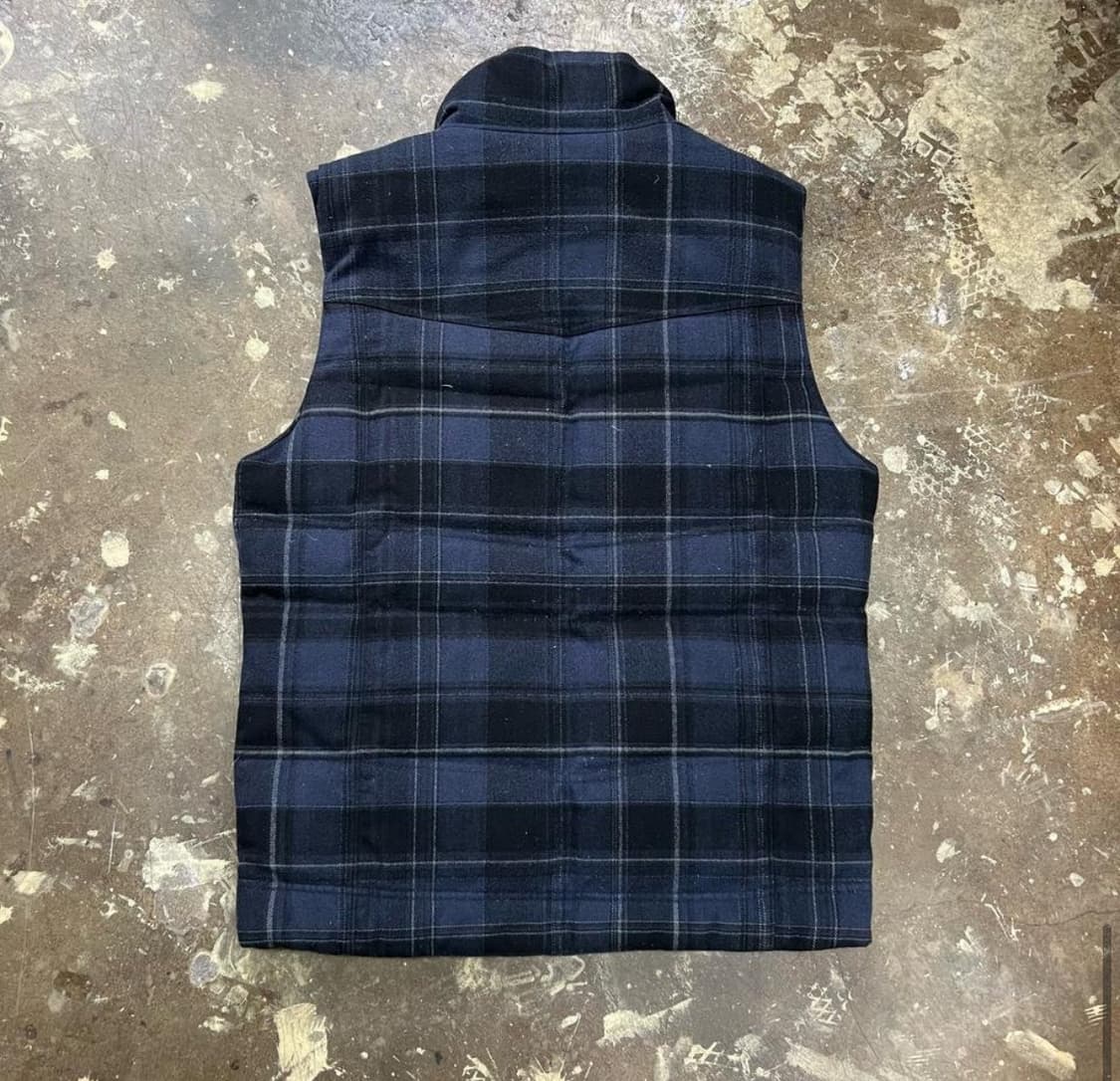 95) 콜롬비아 구스다운 체크패턴 패딩 조끼 콜롬비아 거위털패딩 조끼 상품이미지4