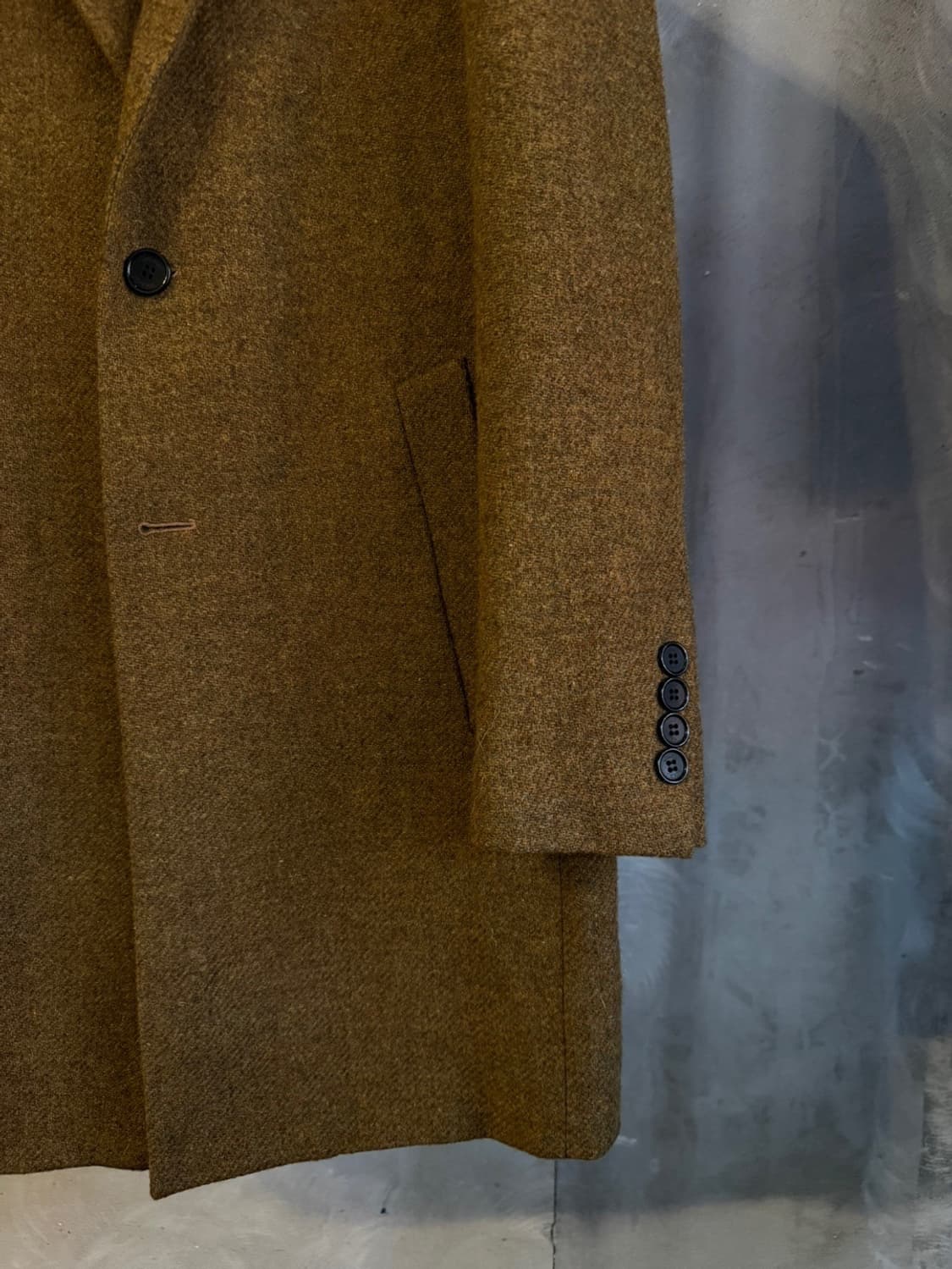 브루노 만토네 트위드 체스터필드 코트 100 상품이미지5