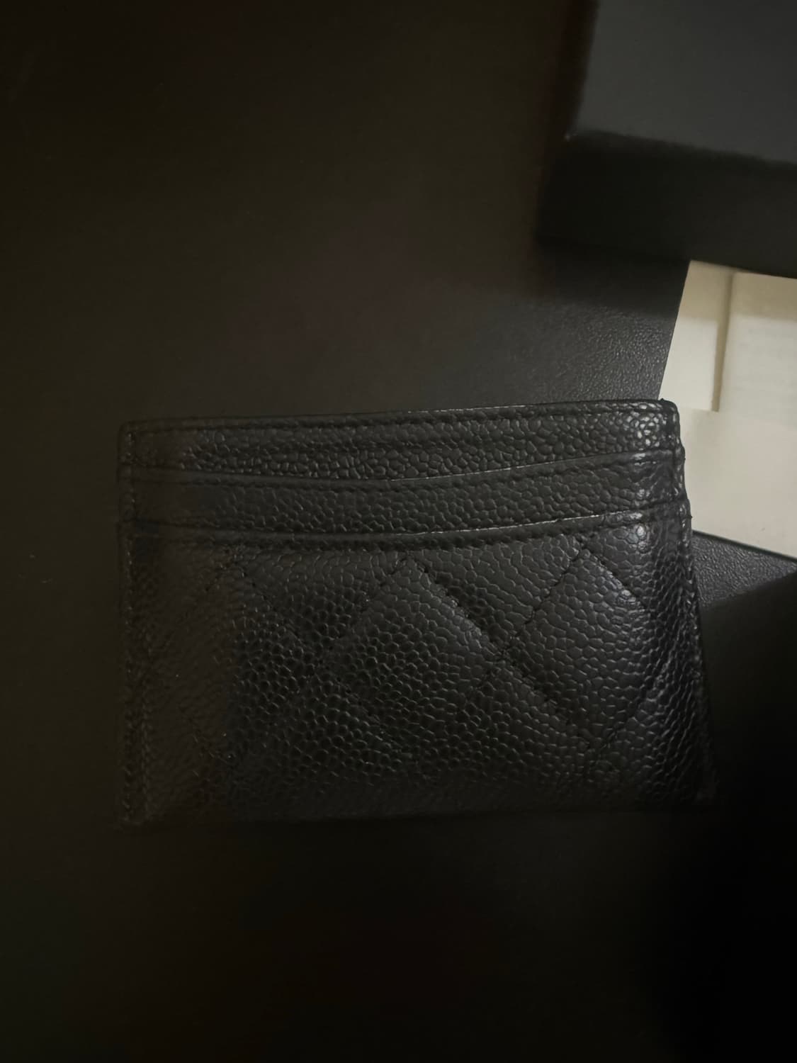 (백화점풀세트)샤넬 클래식 카드슬롯 캐비어 블랙 명함 카드홀더 상품이미지4