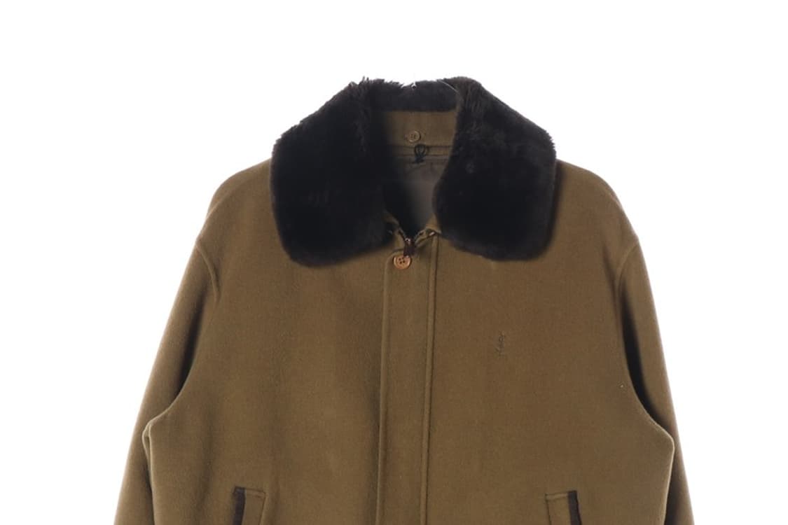 YSL 입생로랑 뿌르옴므 퍼 카라 울 누빔 자켓 M 상품이미지3