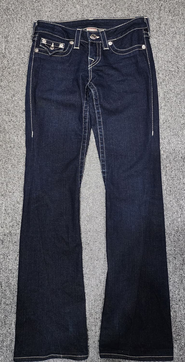 트루릴리젼 JOEY 백포켓 큐빅 로우라이즈 부츠컷 데님팬츠 청바지 26 상품이미지2