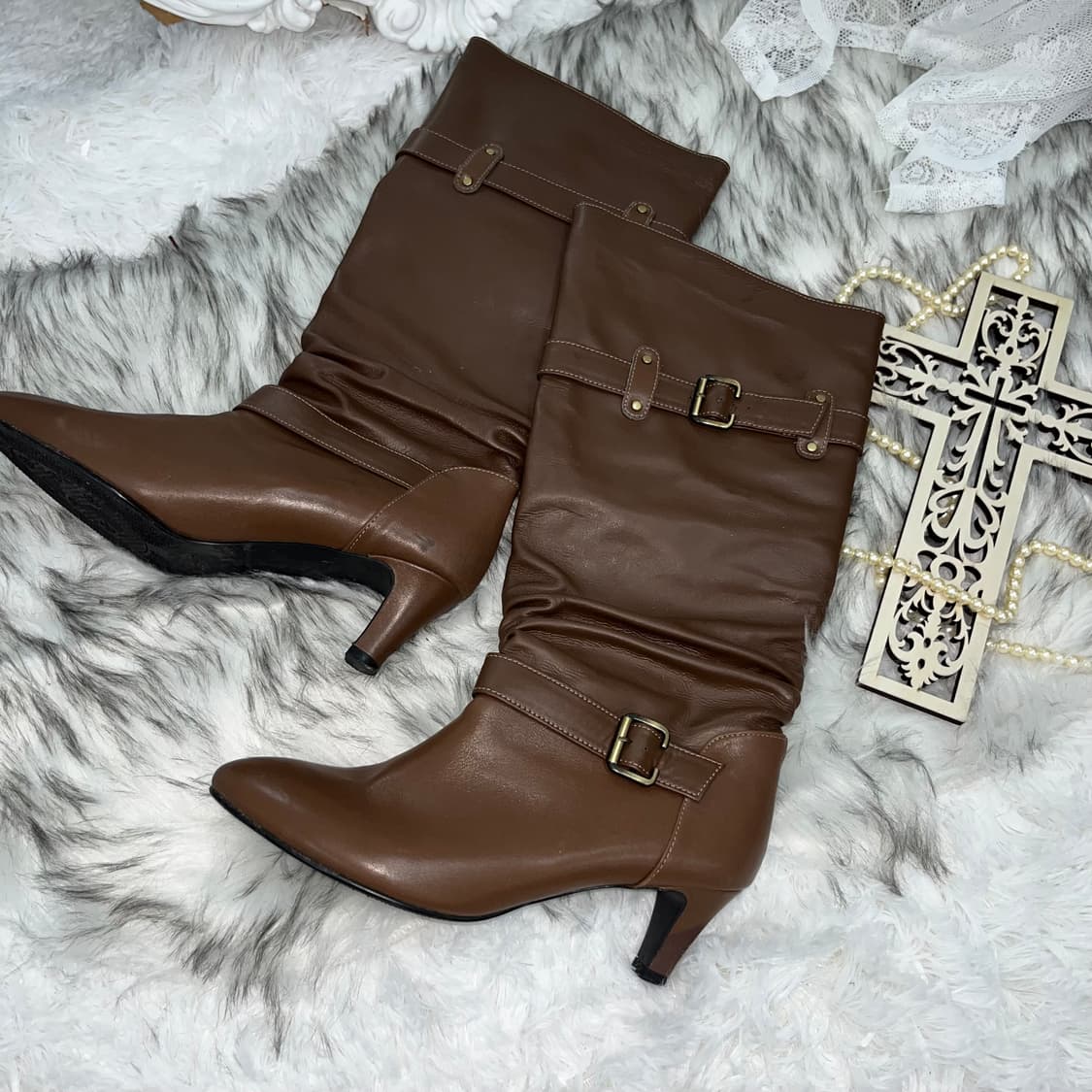 빈티지 브라운 부츠 상품이미지1