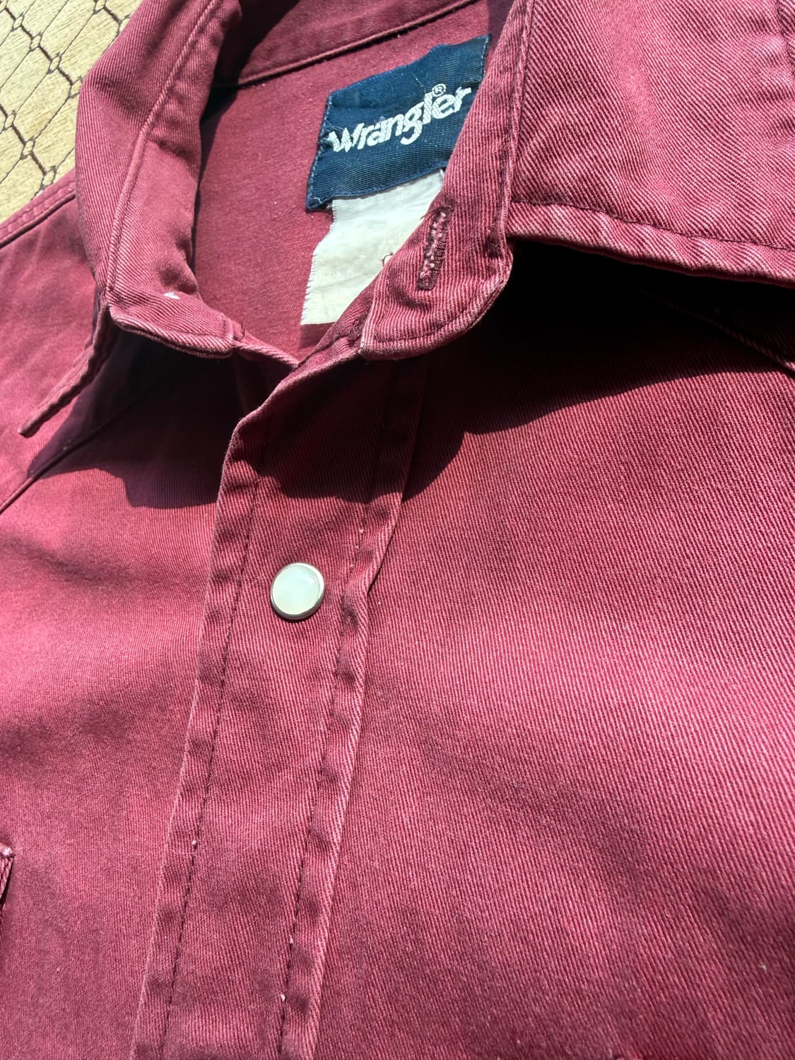 랭글러 버건디 워크셔츠 상품이미지4