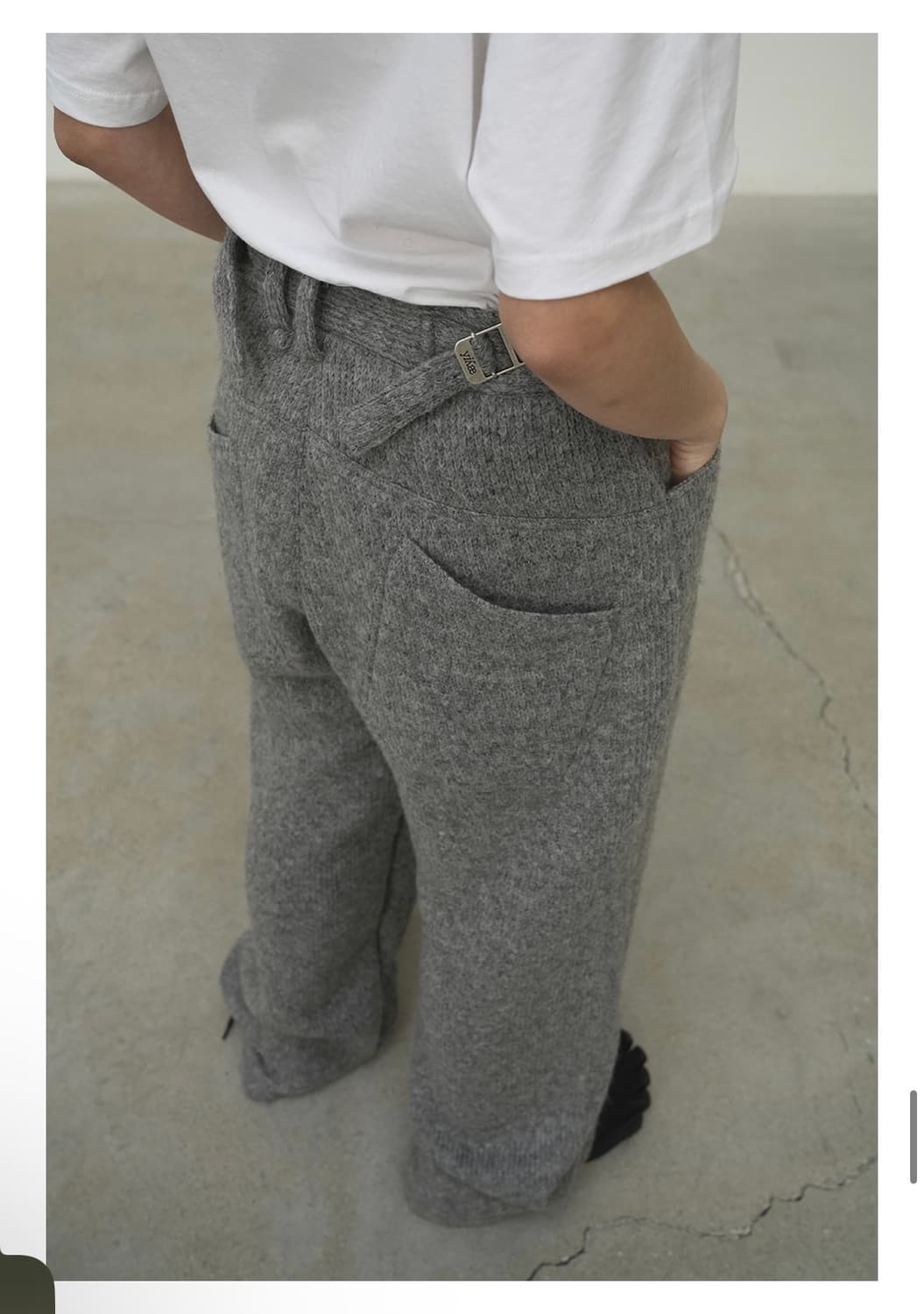 Yiyae Strap Wool Pants Grey [S] 상품이미지1