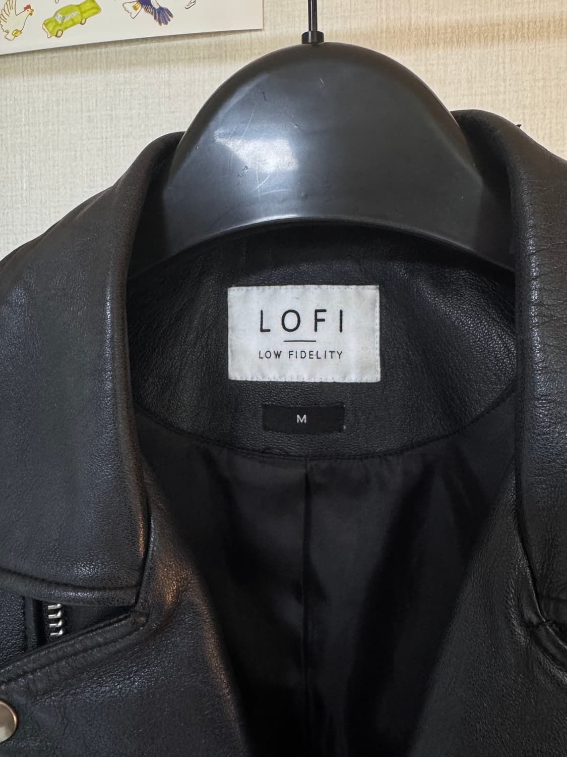 (M)LOFI 로파이 램스킨 라이더 자켓 블랙 상품이미지4