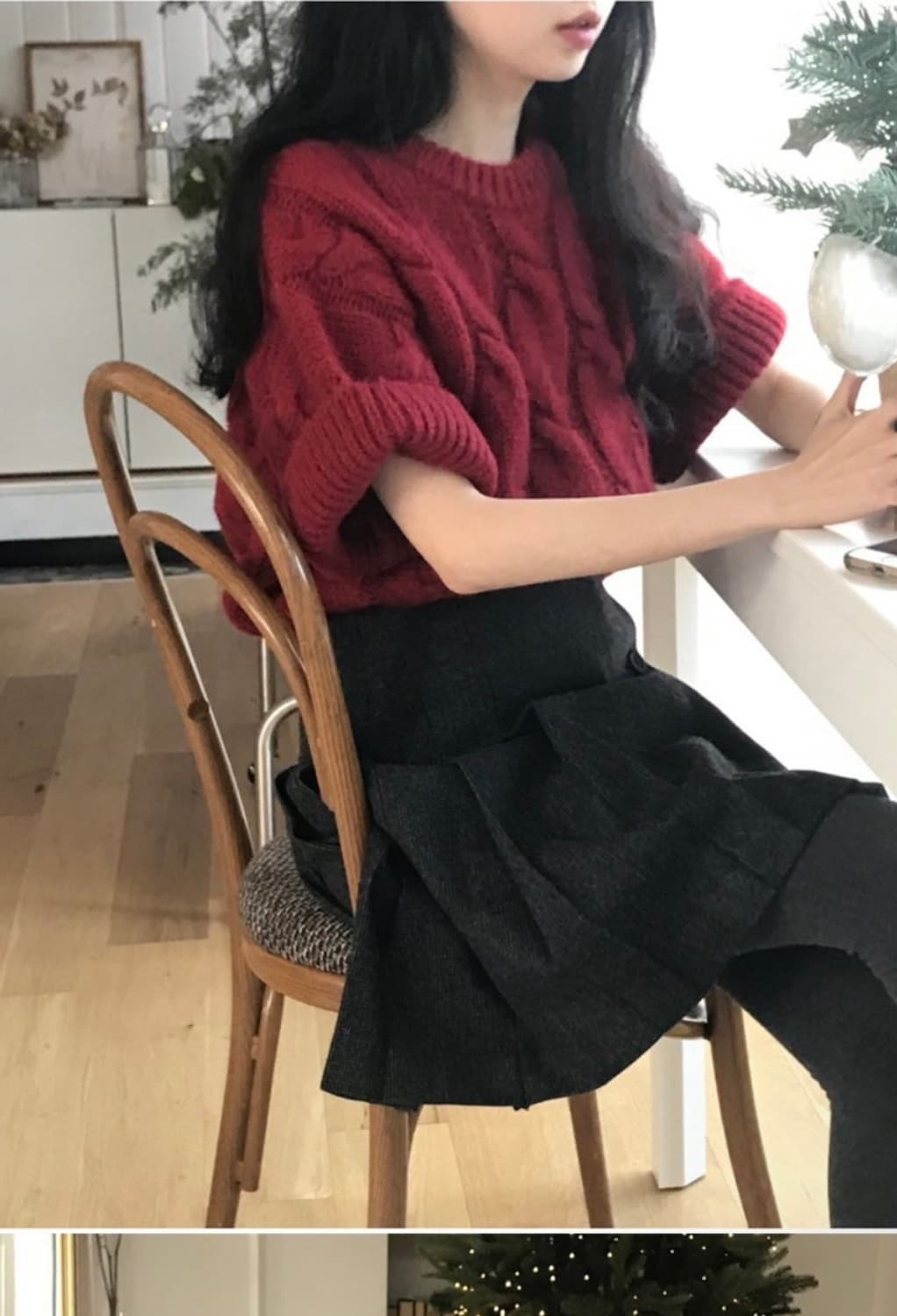 아카이브 제이투유 레드 니트 상품이미지2