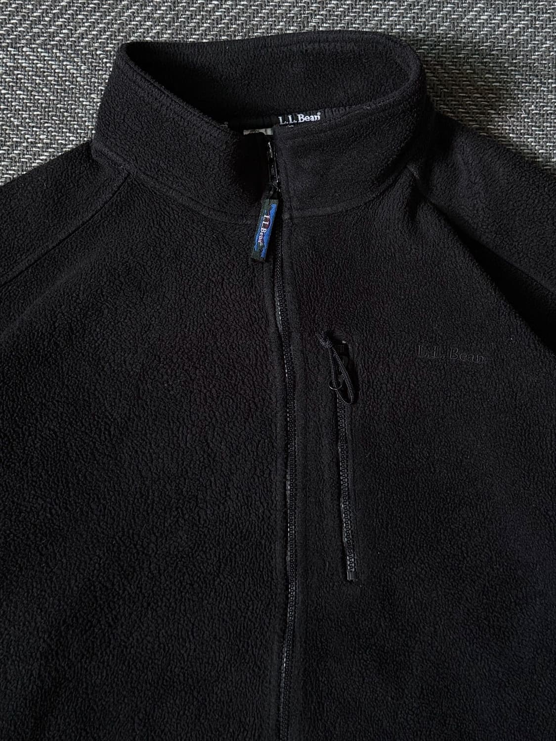 90s USA 엘엘빈 블랙 플리스 집업자켓 (105-110) 상품이미지2