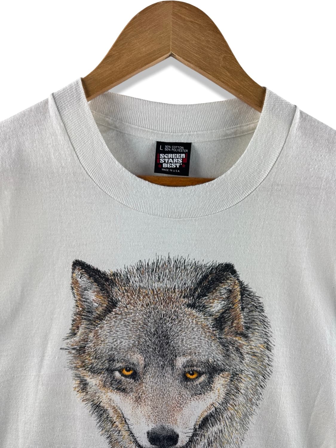 90S 미국제조 본투비와일드 늑대 싱글스티치 티2293 상품이미지3