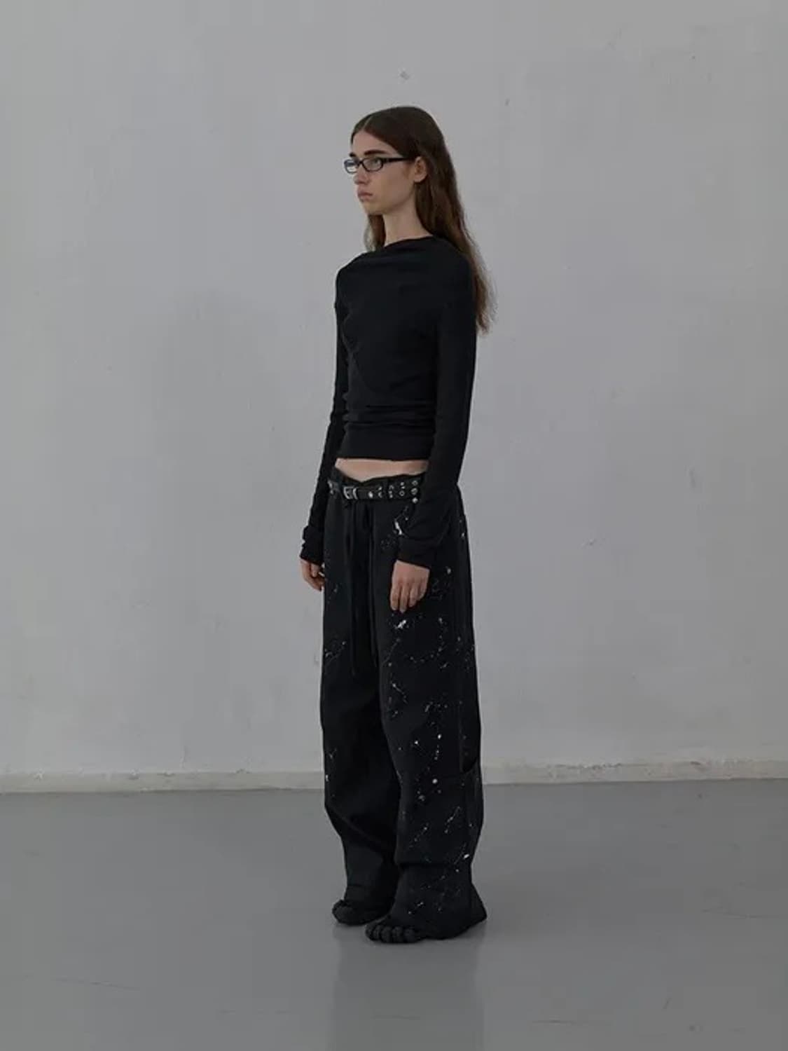 (새상품) lcdc tm 페인트 이펙트 와이드레그 트라우저 상품이미지3