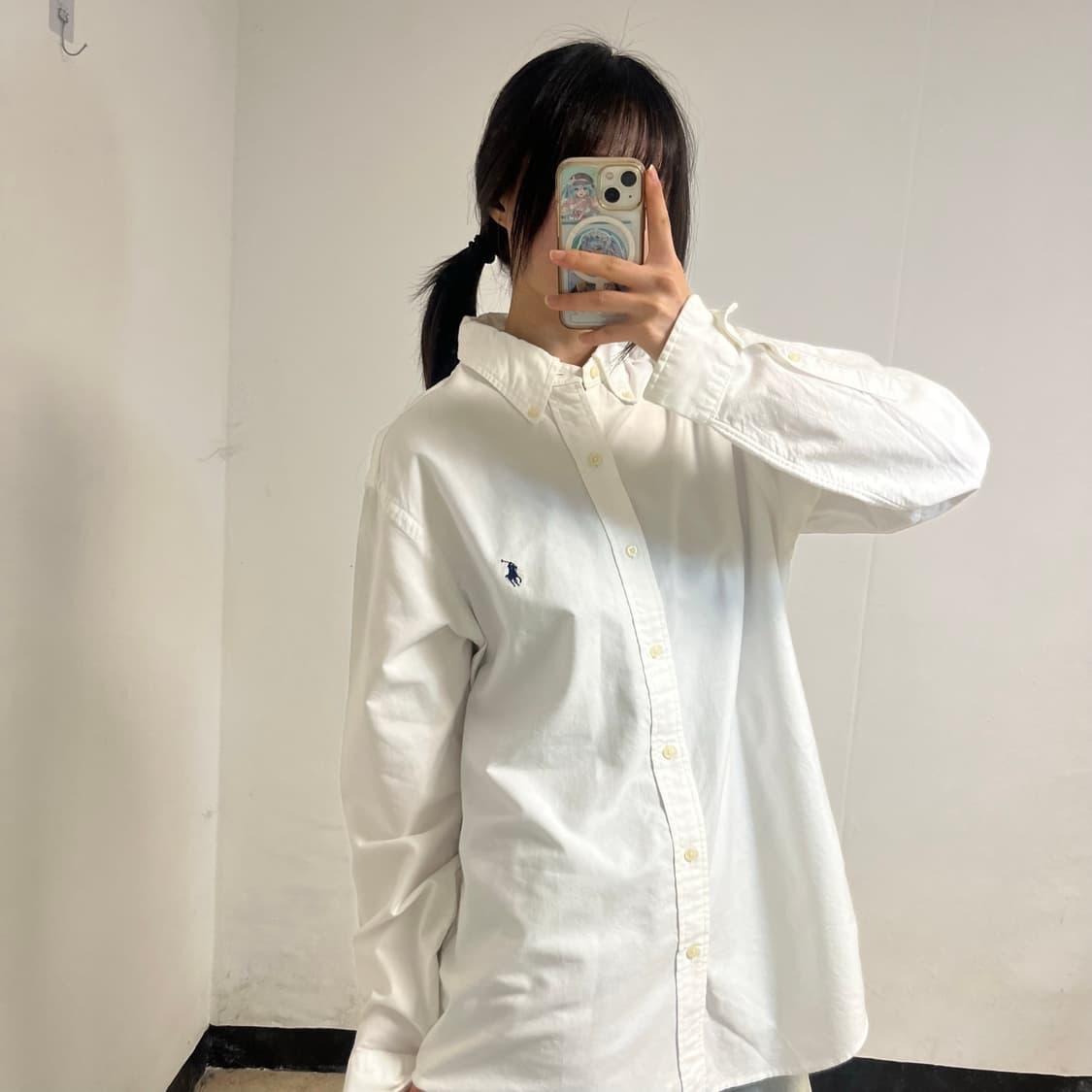 Polo Ralph Lauren Navy Pony White Shirt 상품이미지2