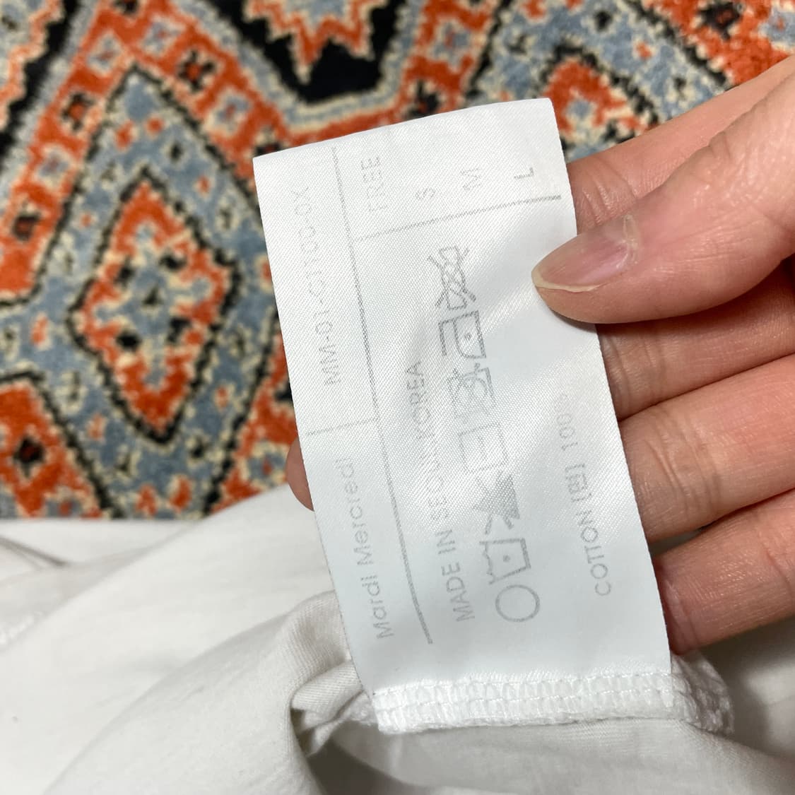  마르디메크레디 스펠로고 화이트 반팔티셔츠 여성L 상품이미지6