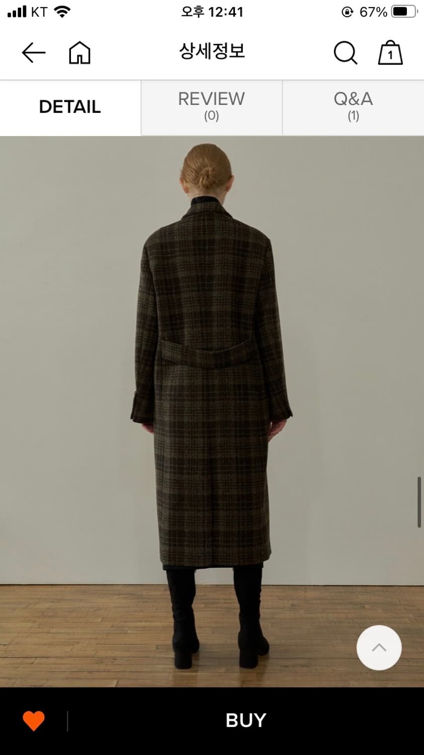 플랫80 체크 코트 상품이미지1