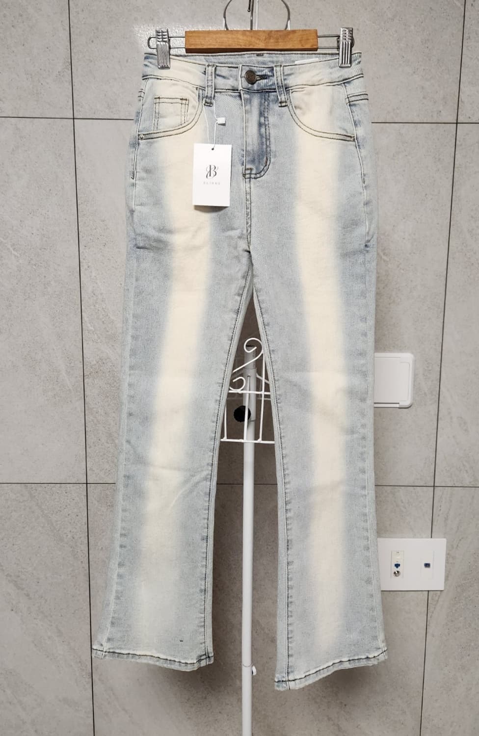 골반패드 부츠컷 연청 데님팬츠 상품이미지2