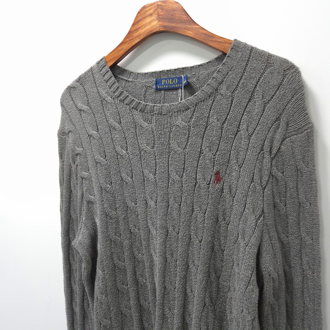 폴로랄프로렌 꽈베기 그레이 니트 S 상품이미지3