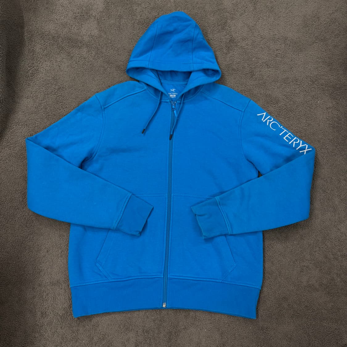 [정품/L] Arc'teryx 아크테릭스 빅 로고 블루 풀 후드집업 상품이미지3