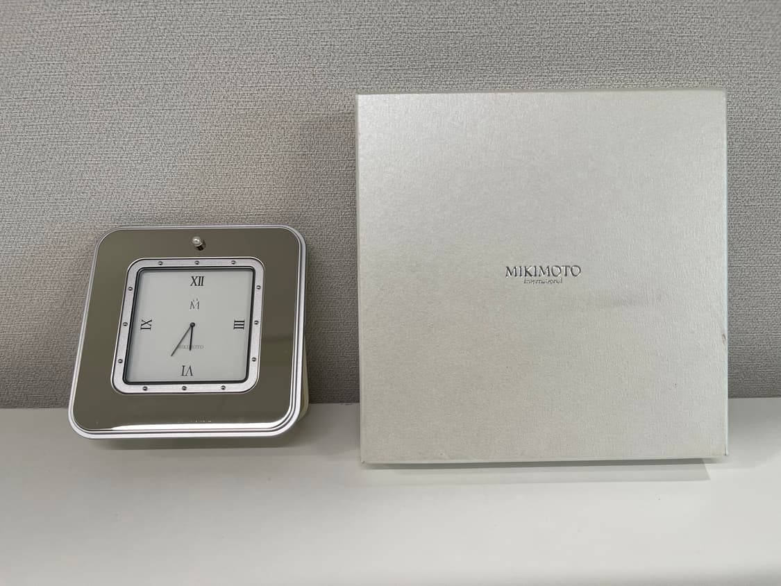 미키모토 펄 진주 스퀘어 탁상시계 MIKIMOTO 1번 상품이미지1