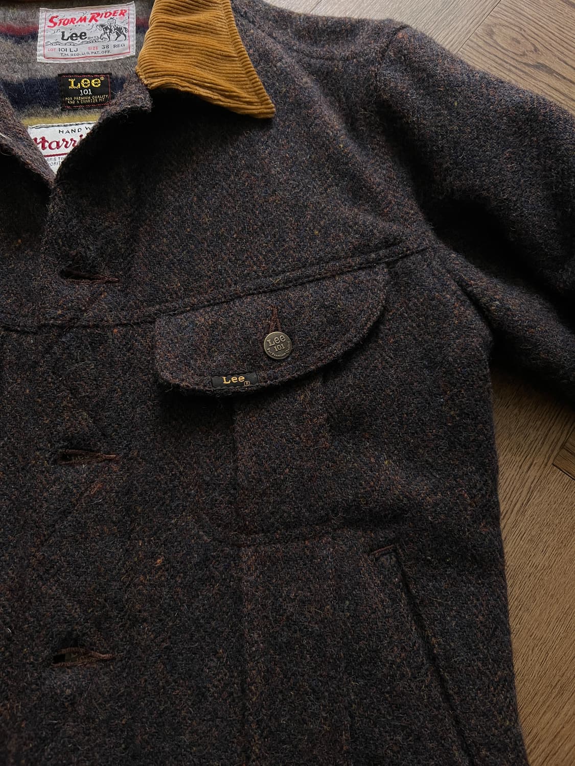 [S]Lee 해리스트위드 스톰라이더 블랭킷 울 트러커 자켓 상품이미지3