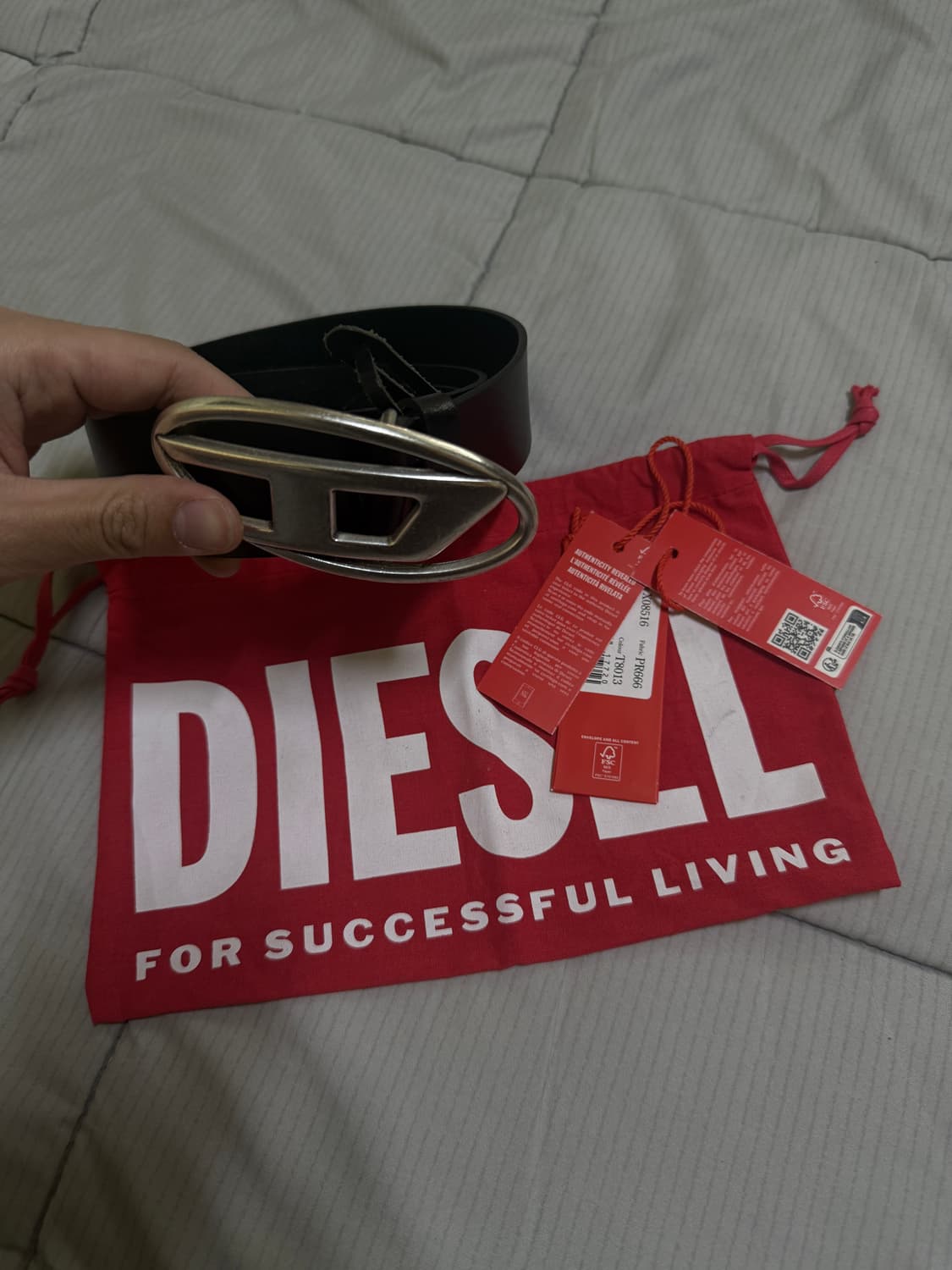 디젤 레더 벨트 블랙 상품이미지1