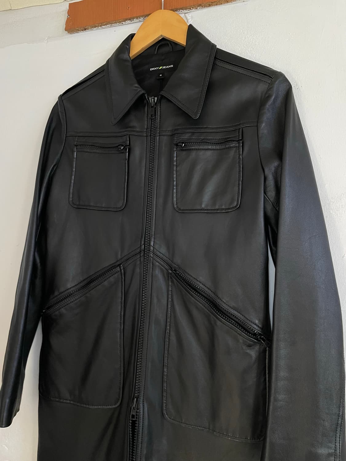 00s DKNY 양가죽 집업 코트 상품이미지3