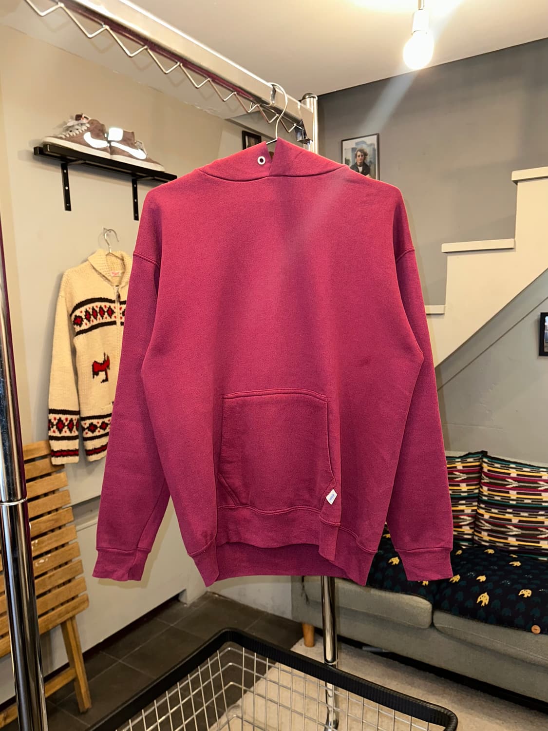 90’s Discus Athletic wine plain hood 상품이미지3