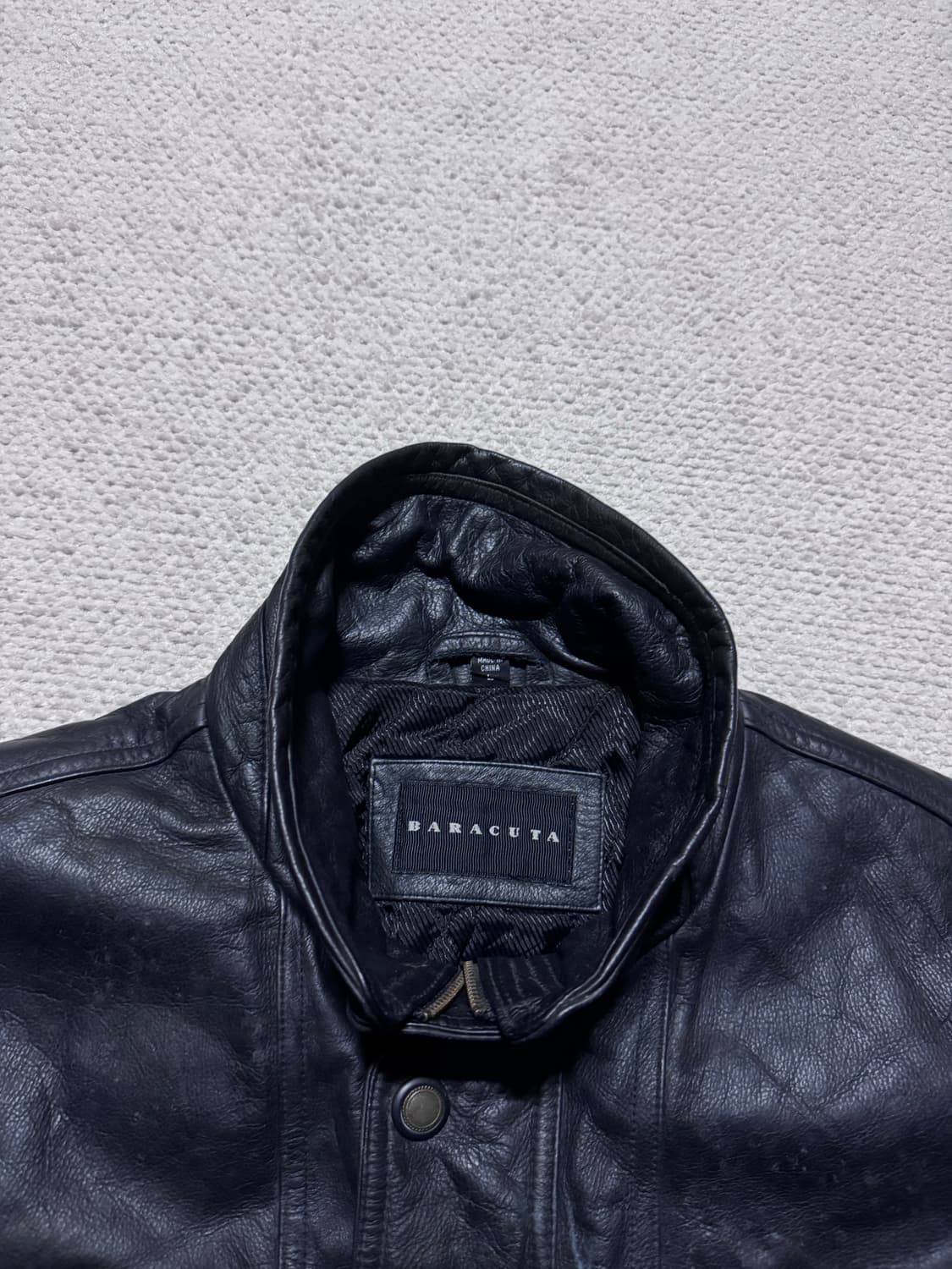 바라쿠타 소가죽 레더 코트 블랙 L~XL 상품이미지3