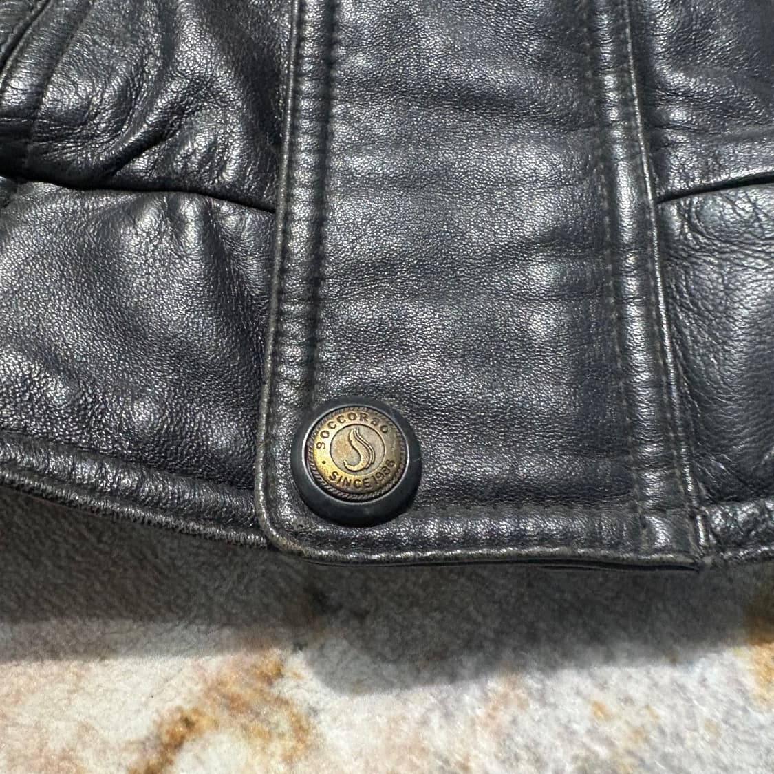 빈티지 양가죽 무스탕 봄버 레더자켓 상품이미지3